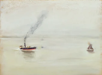 Regnerisches Wetter an der Elbe, 1902